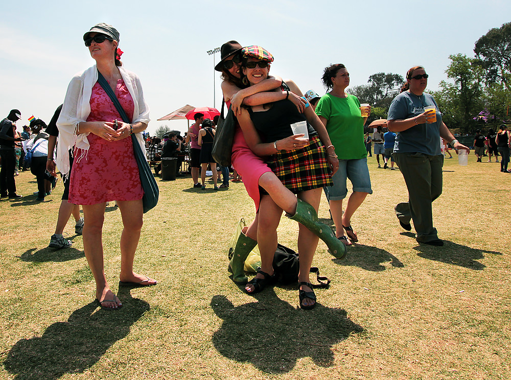 Henrike, Ruth and Heather at Joburg Pride