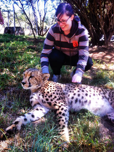 Kirsty and cheetah