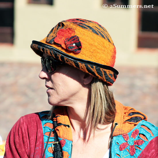 Lady orange hat copy