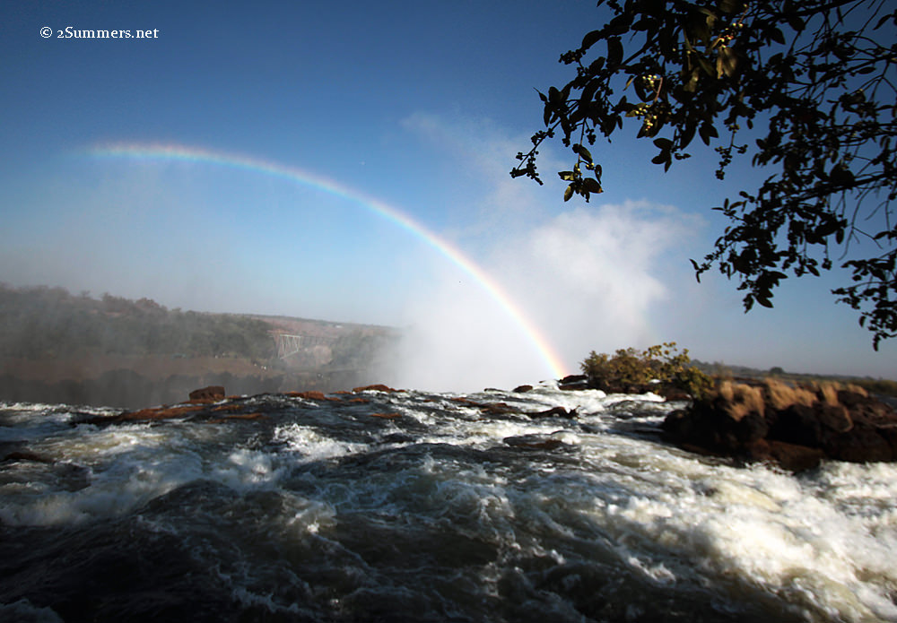 top of falls rainbow