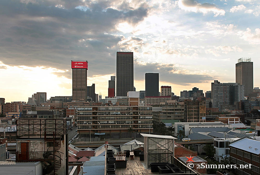 Skyline early sunset