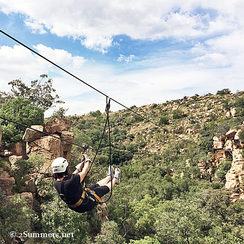 Nina zip-lining start
