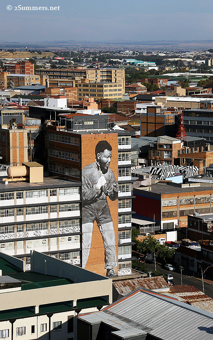 Jozi view - Mandela mural daytime