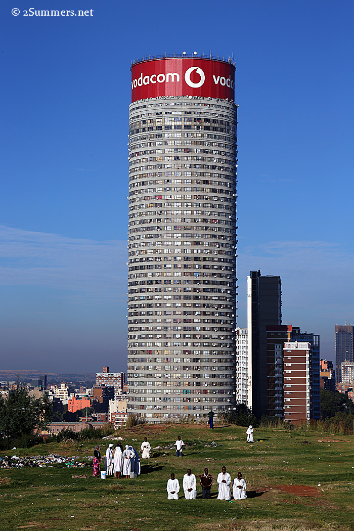 Jozi view - Ponte and churchgoers1