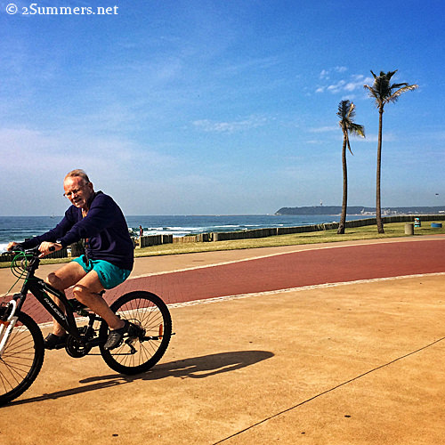 Biking Durban waterfront