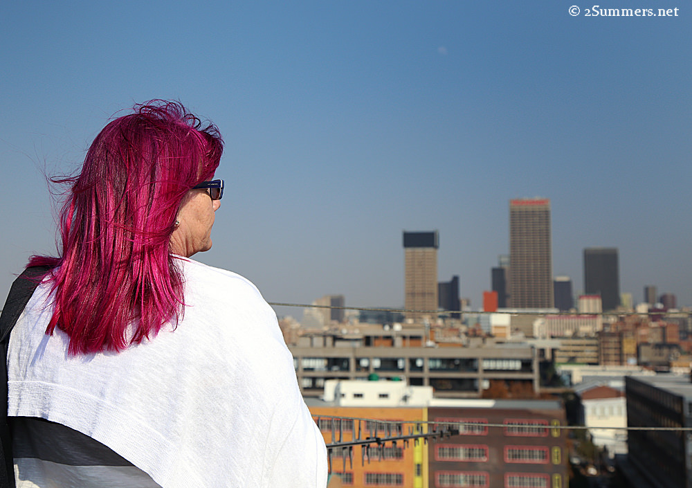 Gail Scott Wilson overlooking Joburg