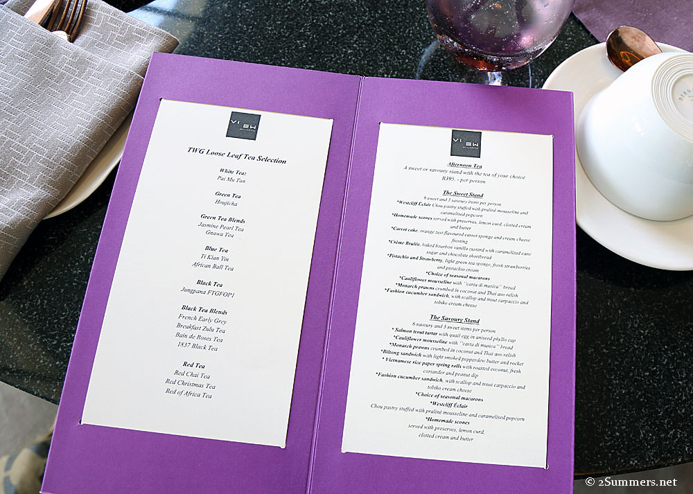 Tea-menu