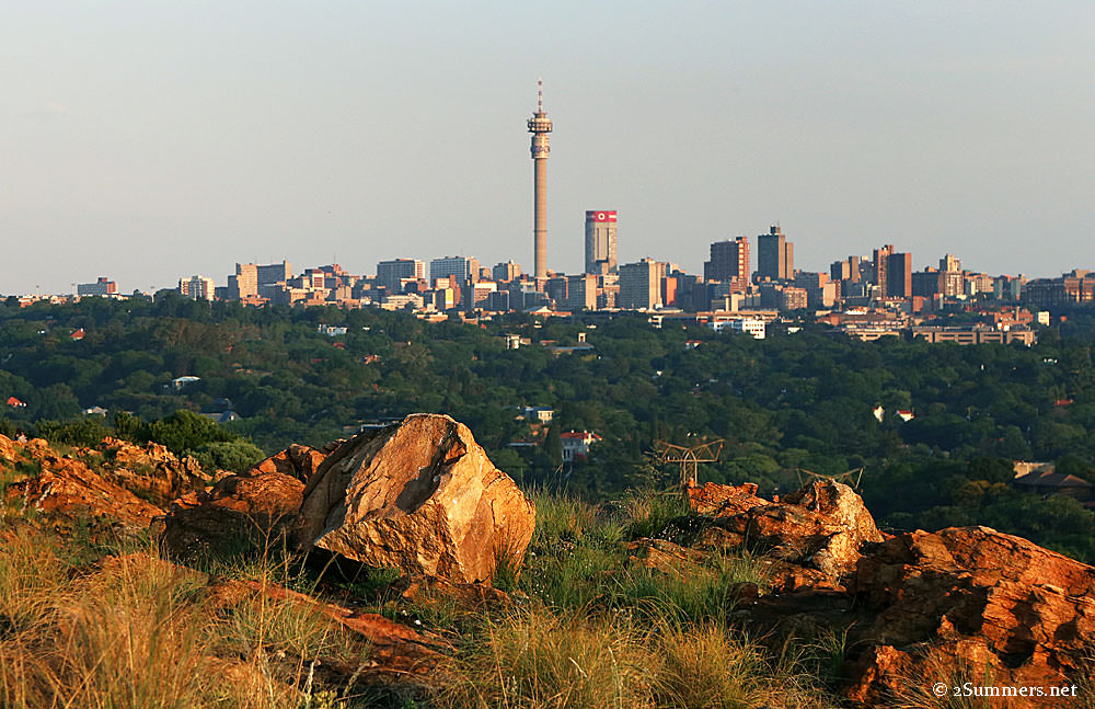 View of the Johannesburg skyline from the Melville Koppies
