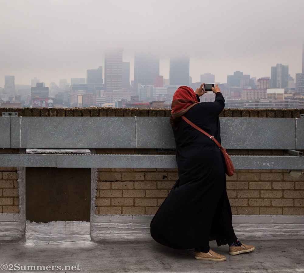 Fahama shoots from the Bjala roof.