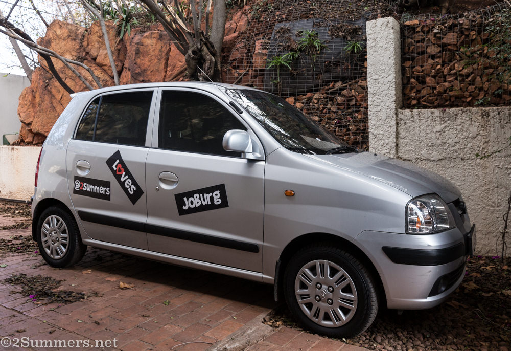 My car with stickers