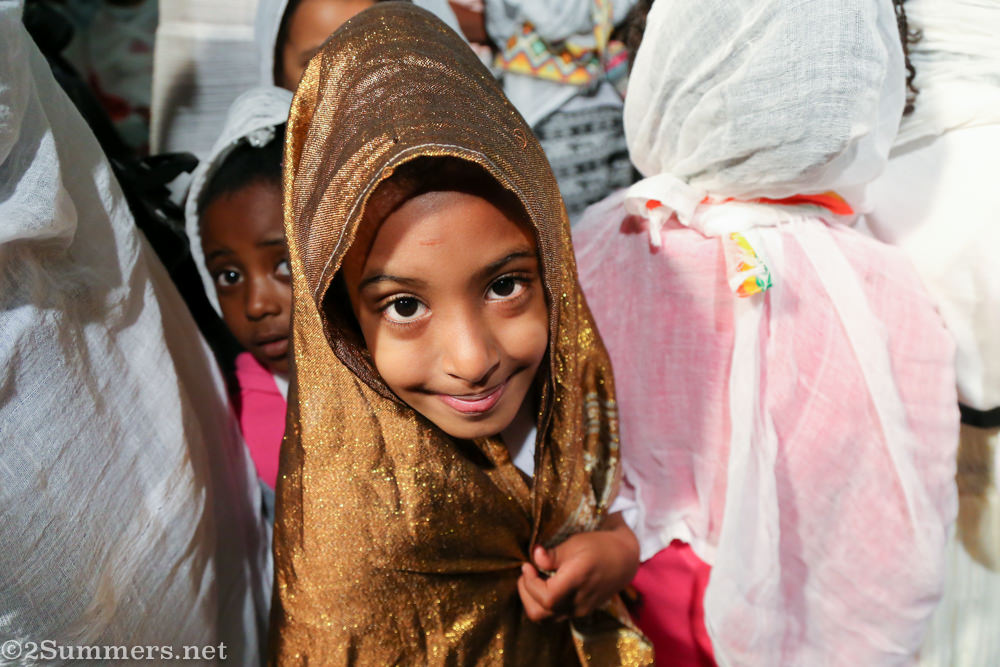 Smiling girl in Ethiopian Church