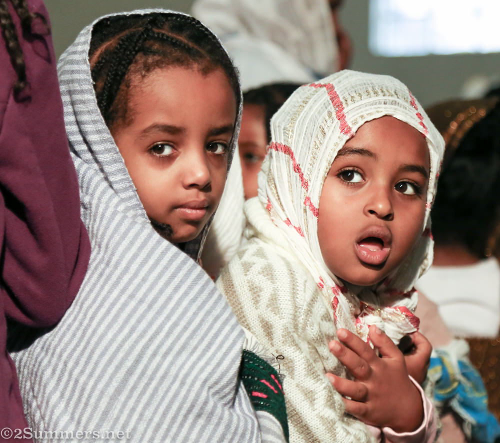 Kids waiting for communion at Ethiopian Orthodox Church