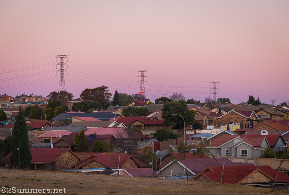 Sunset in Alexandra Township