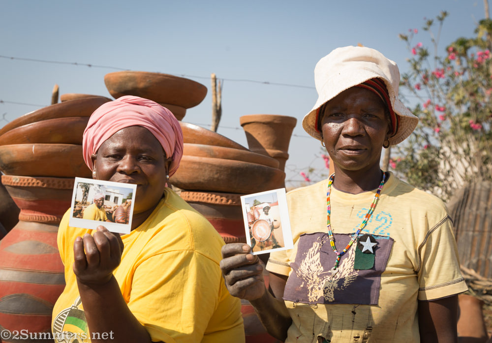 Flora and Esther with their Instax photos