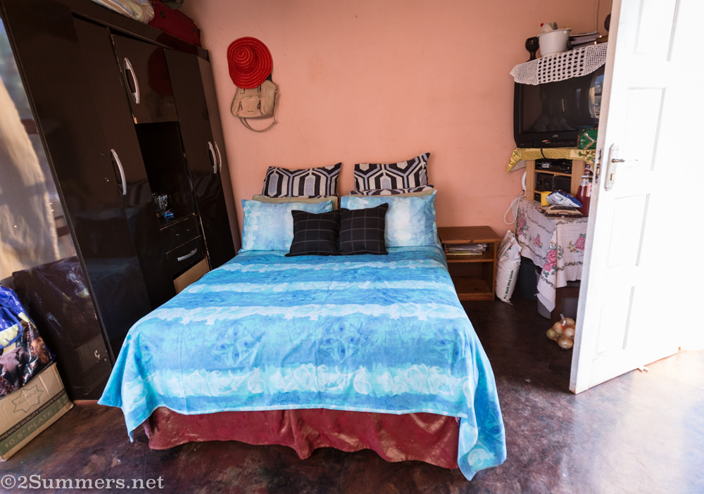 Inside Lucky’s house.