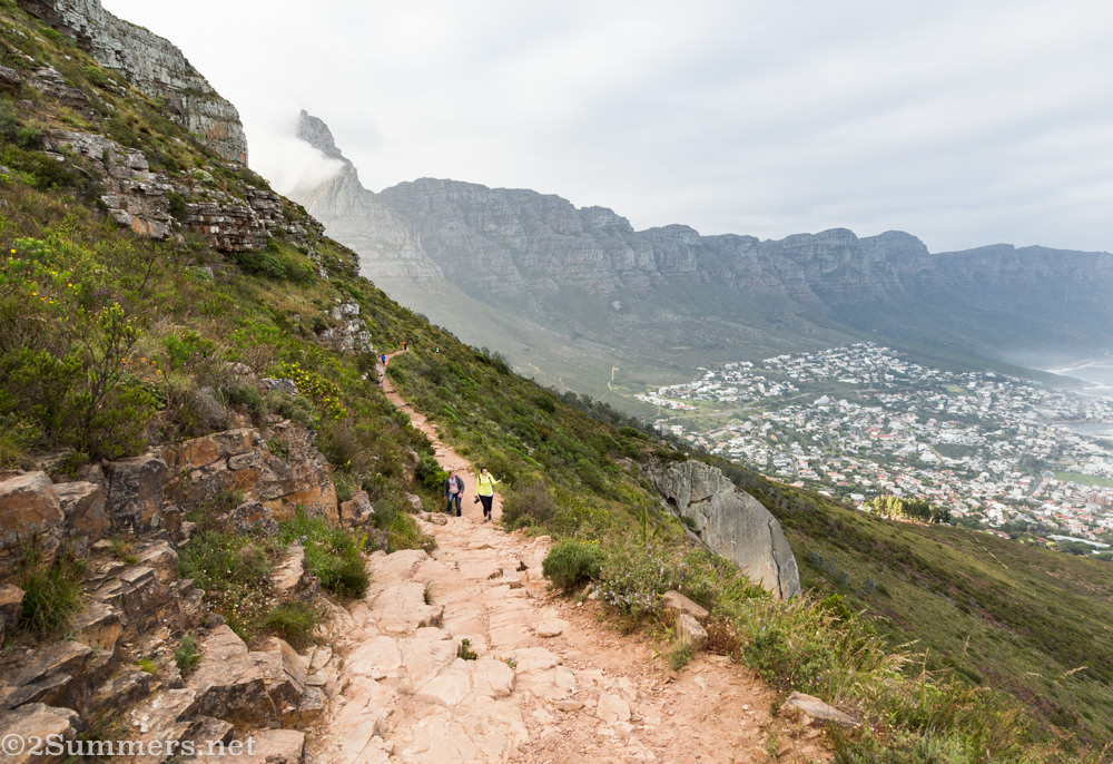 Kate and Di hiking Lion’s Head