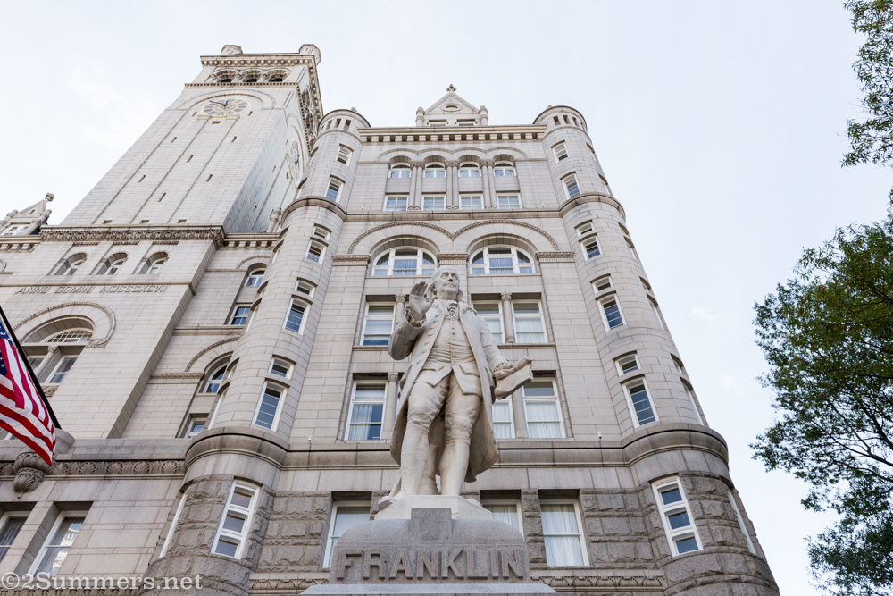 Ben Franklin in front of Old Post Office