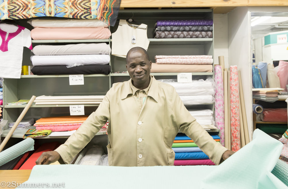 Moses at Style Fabrics in the Oriental Plaza