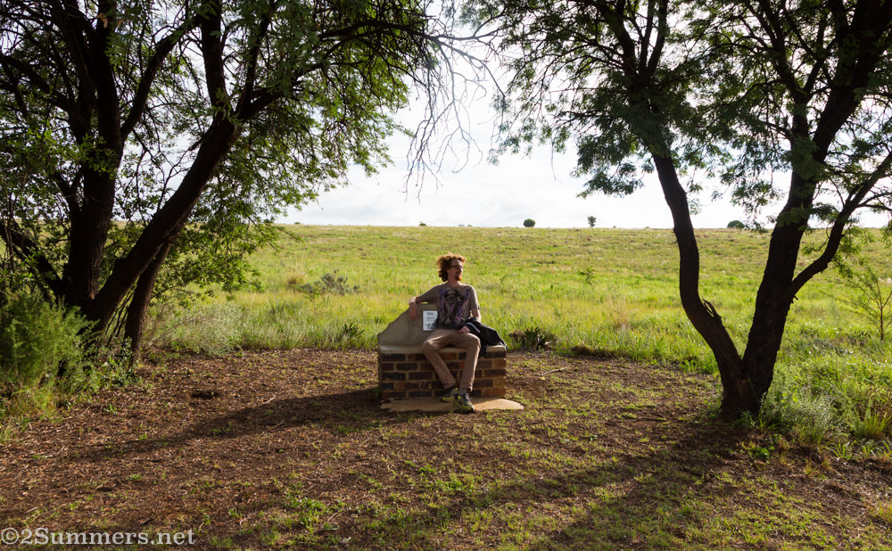 Ray on a bench at Stone Hill