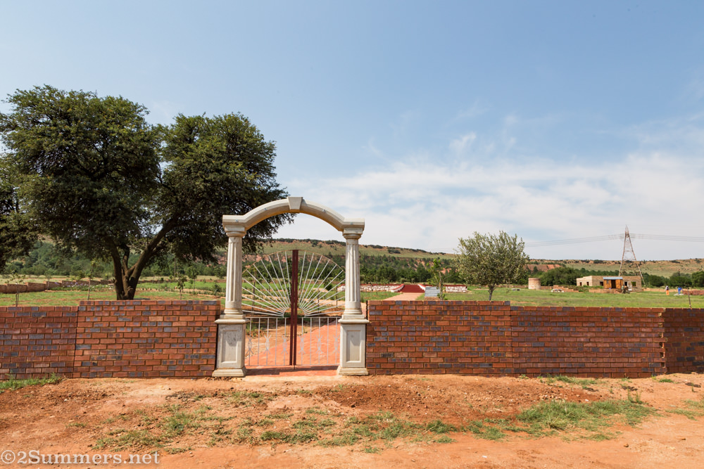 The entrance to Tolstoy Farm, where Gandhi lived from 1910 to 1913.
