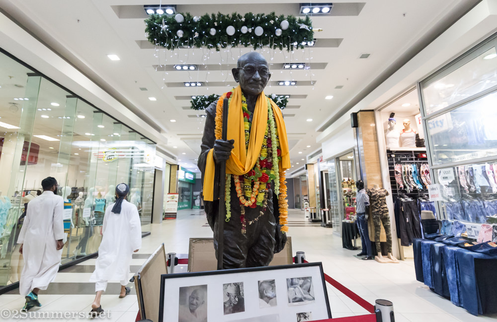 Gandhi statue in Tradewinds Mall
