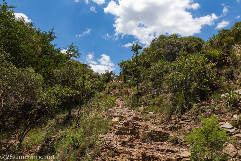 Rocky uphill on the Hennops trail
