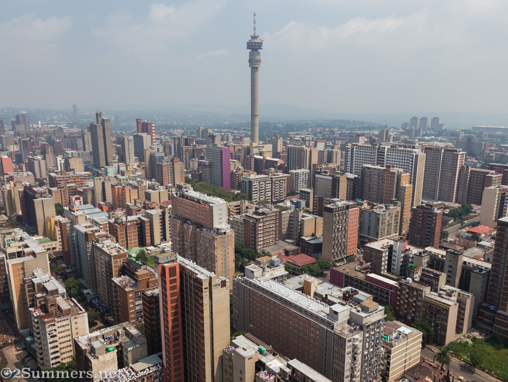 View of Joburg from the top of Ponte City