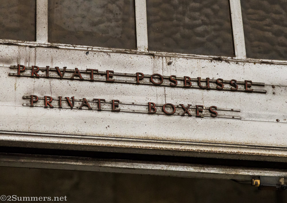 Post Office box signs