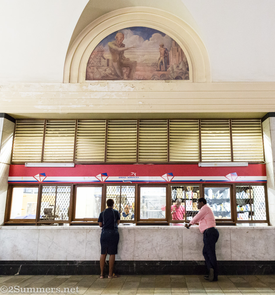 People in post office