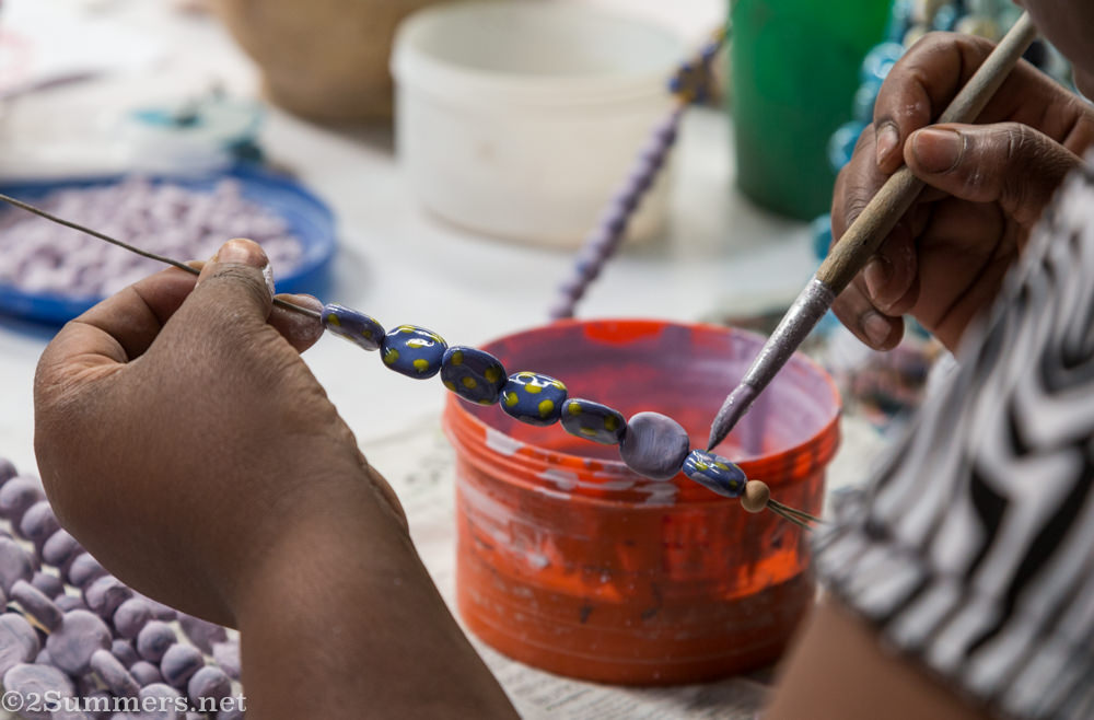 Painting the beads