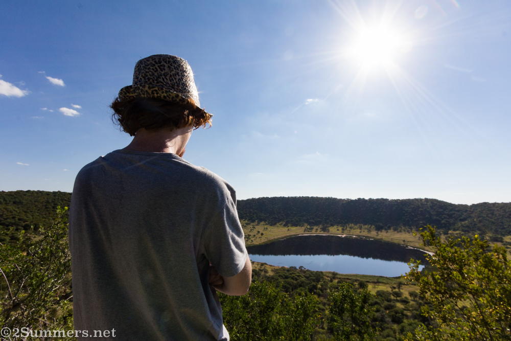 Ray at the crater