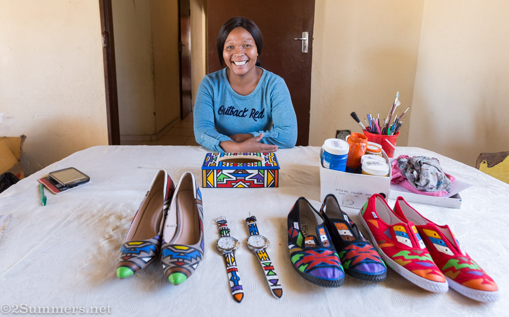 Sibongile with her art