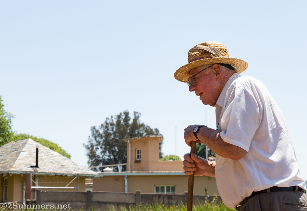 Planting flowers at Rhodes Park