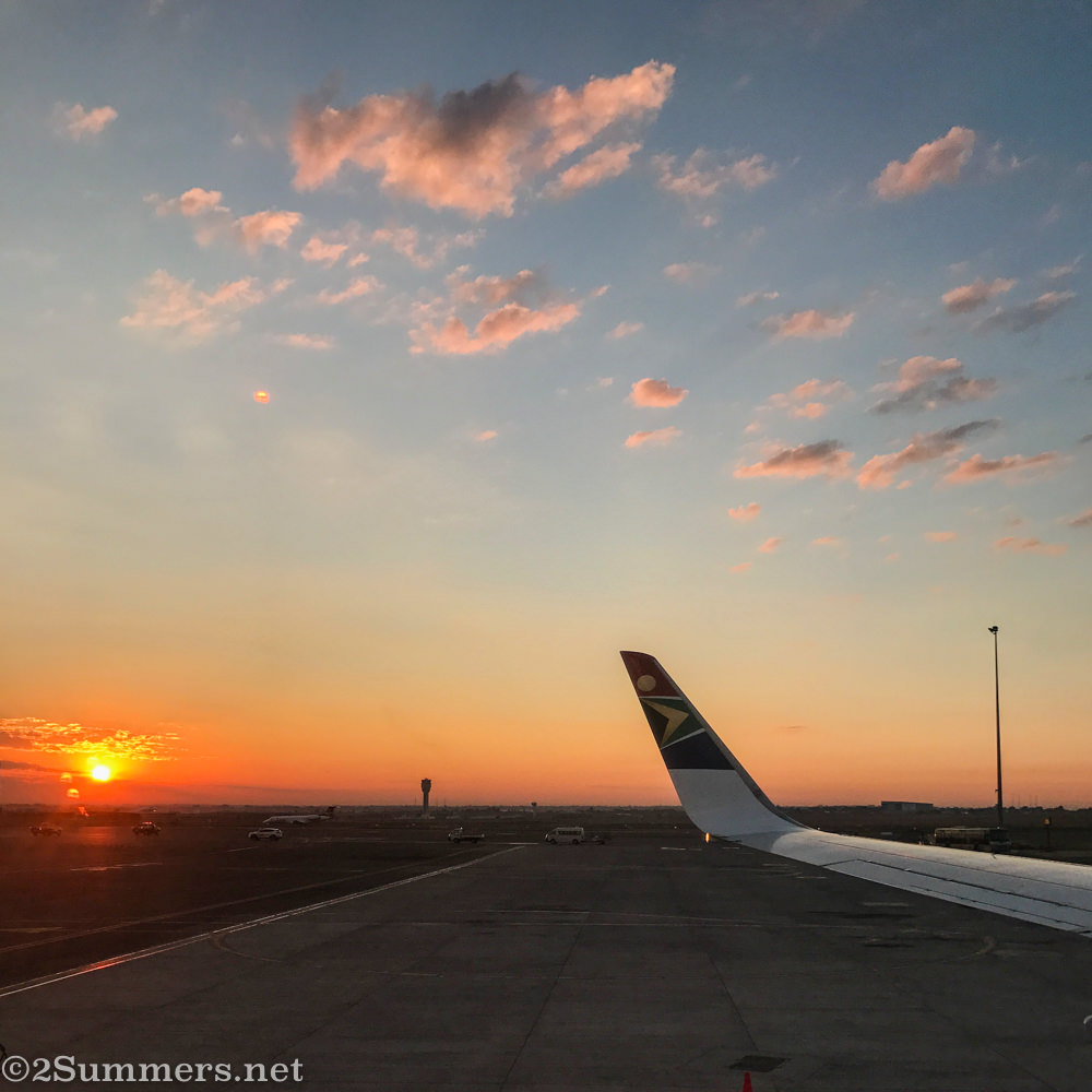 Sunrise at O.R. Tambo, one of Joburg’s two major airports