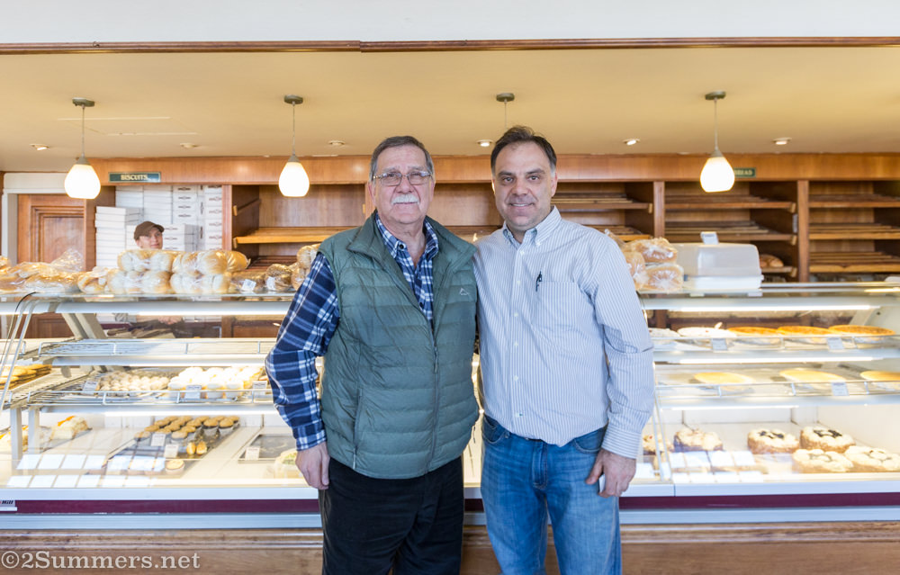 Tim and Jimmy, owner of Croydon Bakery