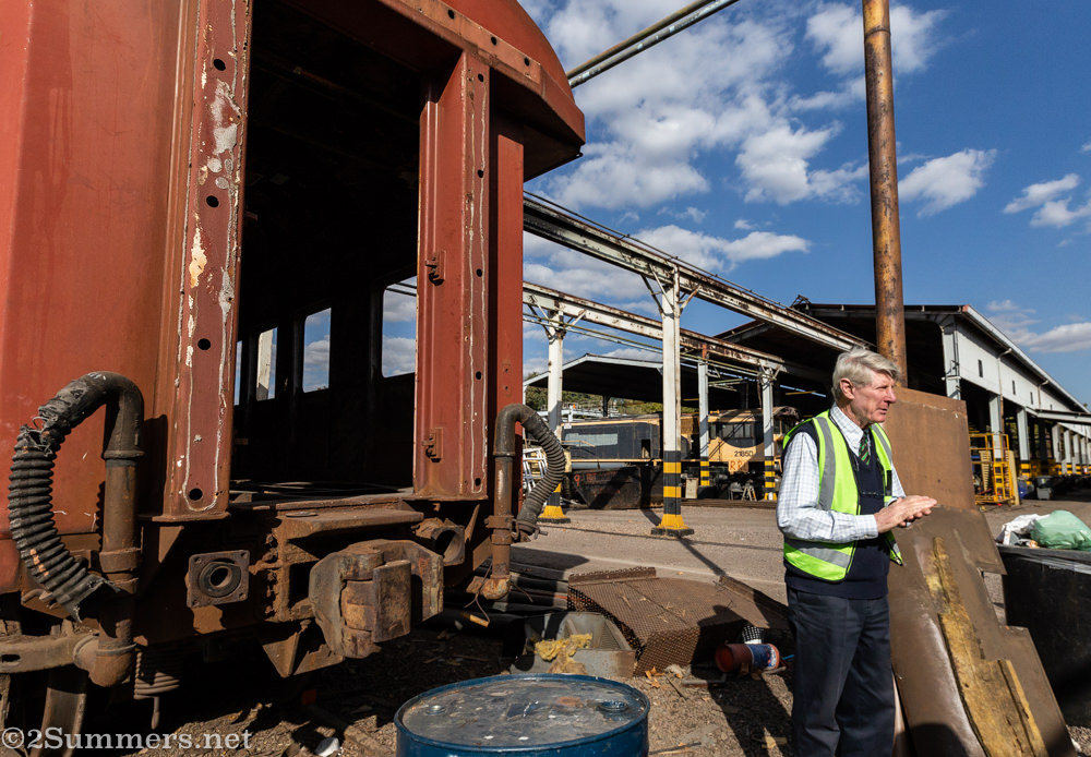 Rohan Vos on the tour of the yard