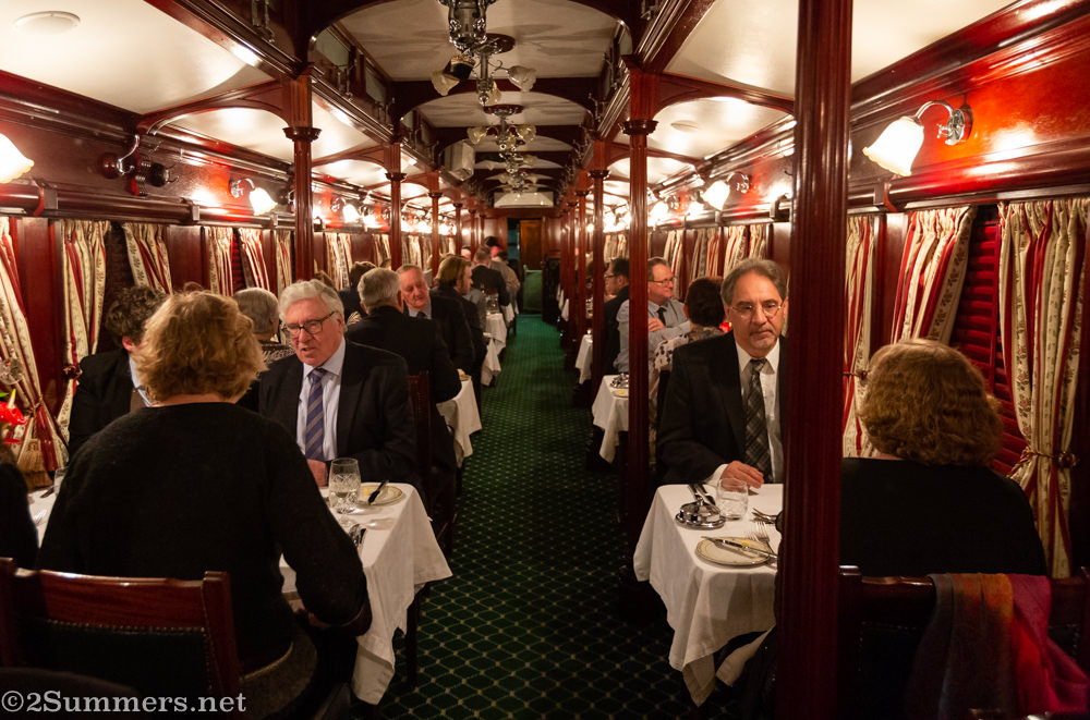 Dining car on Rovos