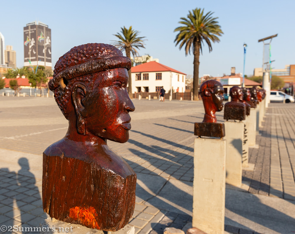 Newtown heads in Mary Fitzgerald Square