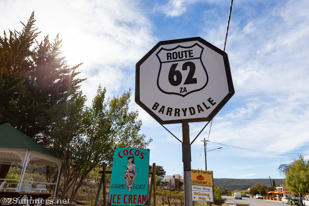 Route 62 sign in Barrydale