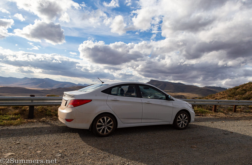 Car at Naudesberg Pass 