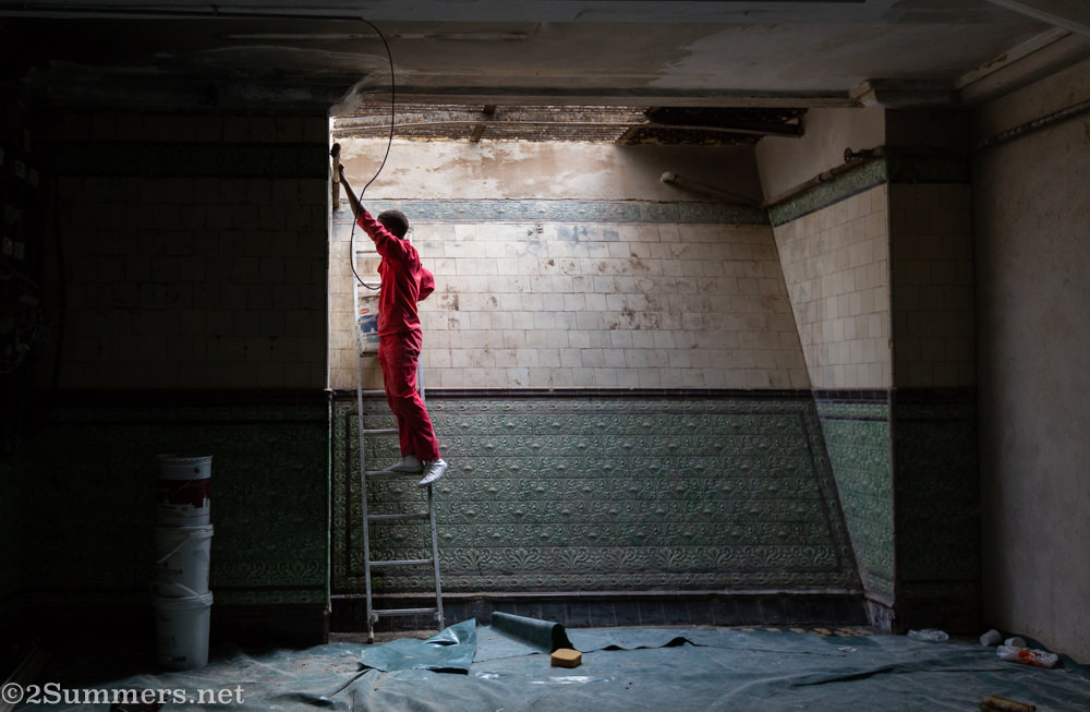 Future home of the Zwipi underground bar at Somerset House