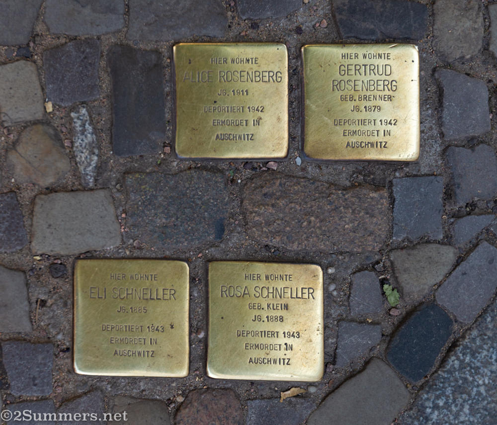 Stolpersteine, or stumbling tones, in Berlin