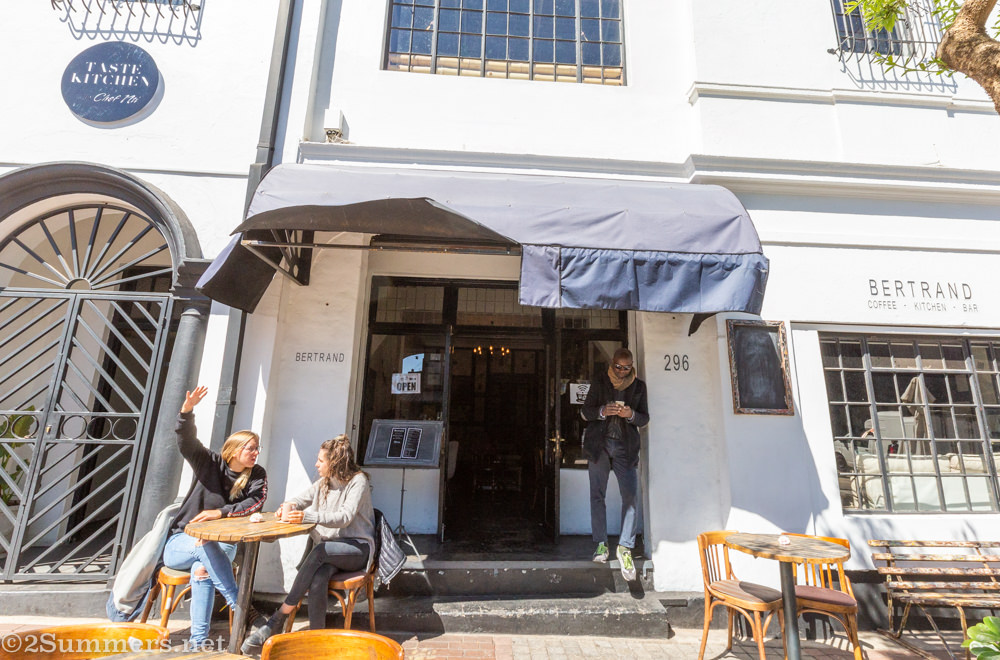 Outside Bertrand in Maboneng