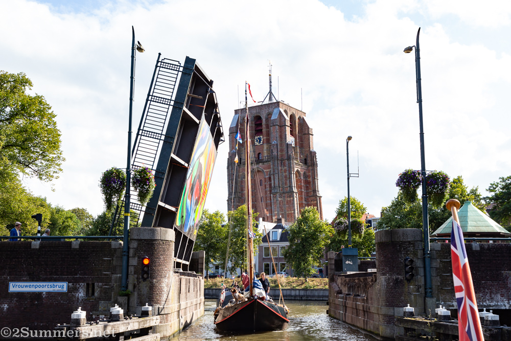 Leaving Leeuwarden - bridge and leaning tower