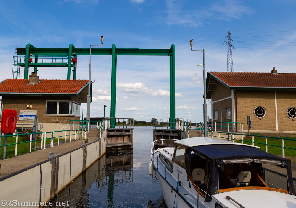 Leaving a Netherlands lock