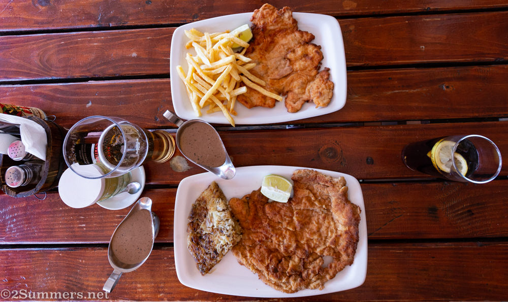 Schnitzels at Die Kneipe