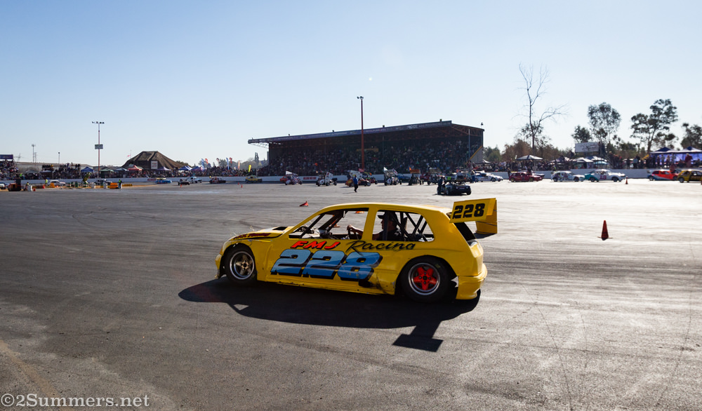 Racecar and beautiful light