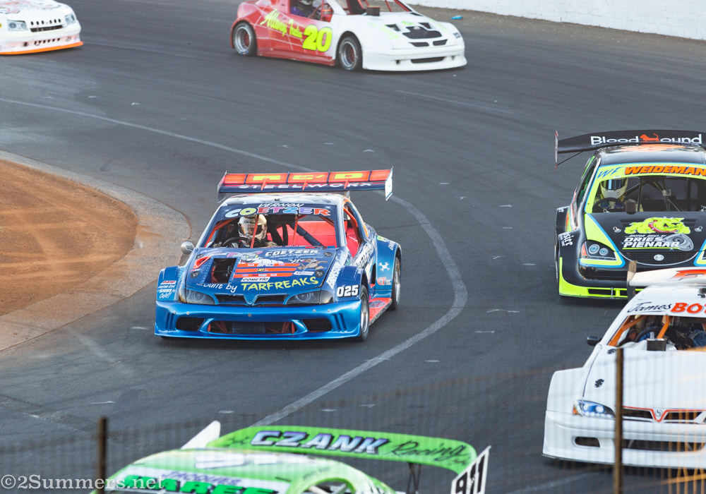 Cars racing at Rock Raceway 