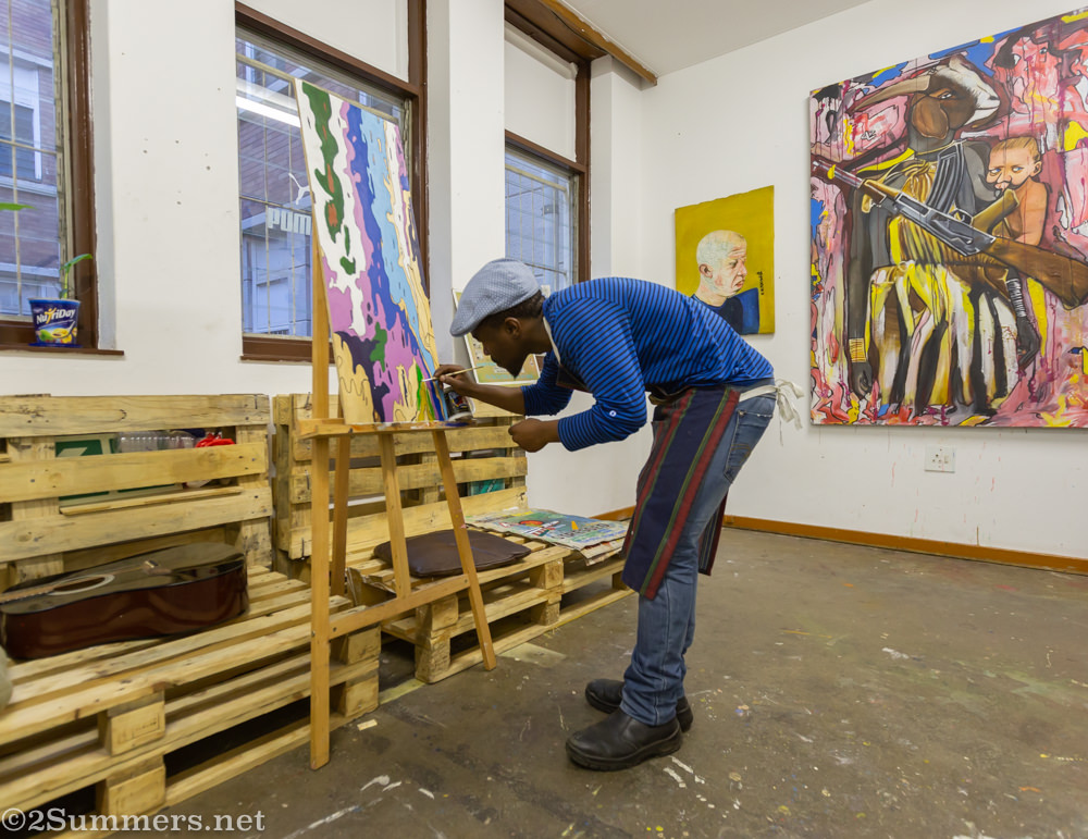 Artist Khotso Motsoeneng in Transwerke
