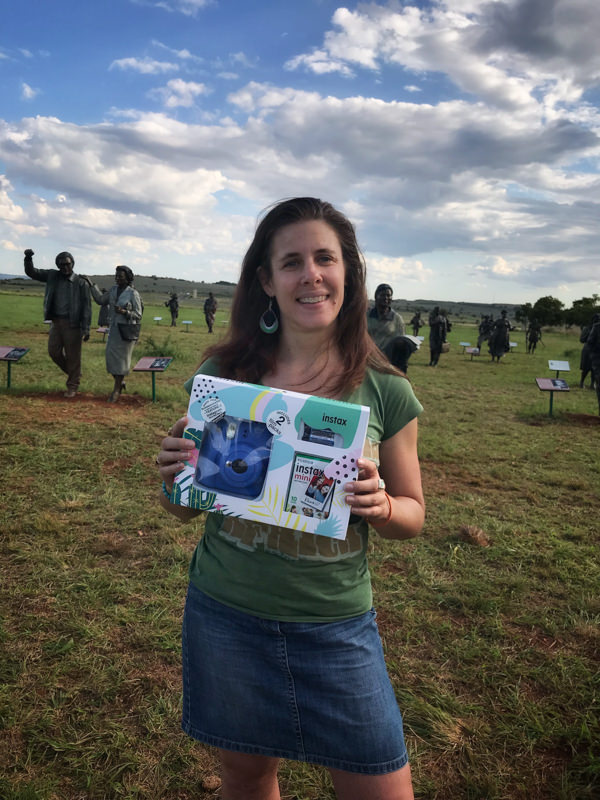 Heather with Instax camera